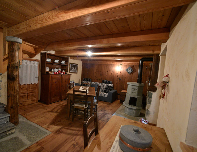 Salotto in stile alpino